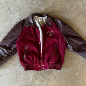 Vintage Wine Bomber Jacket